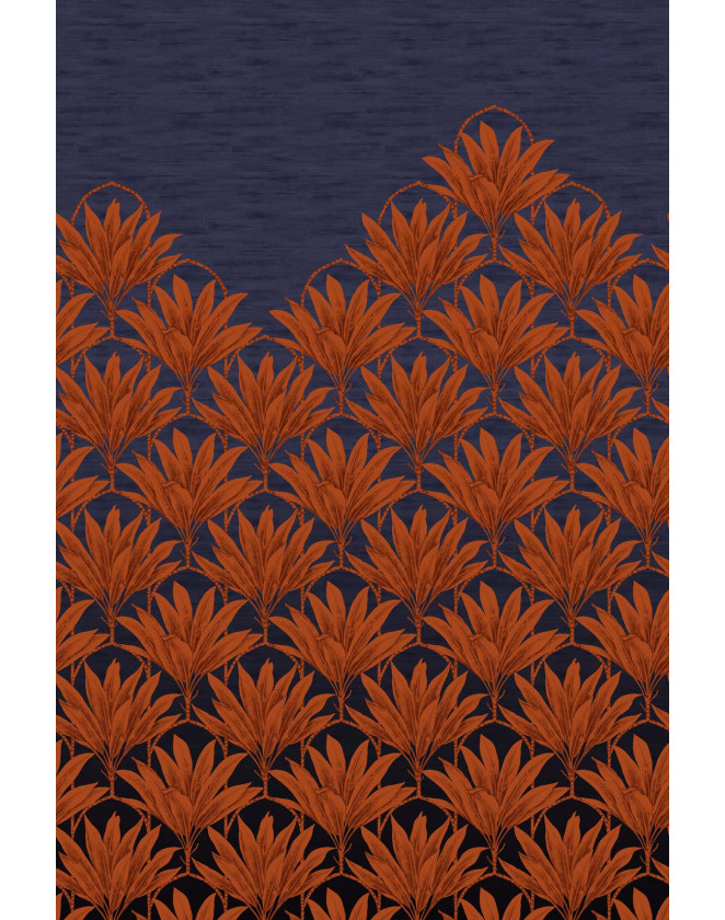 Fototapeta s ornamentom 290 263 - koralovo-červená a modrá
